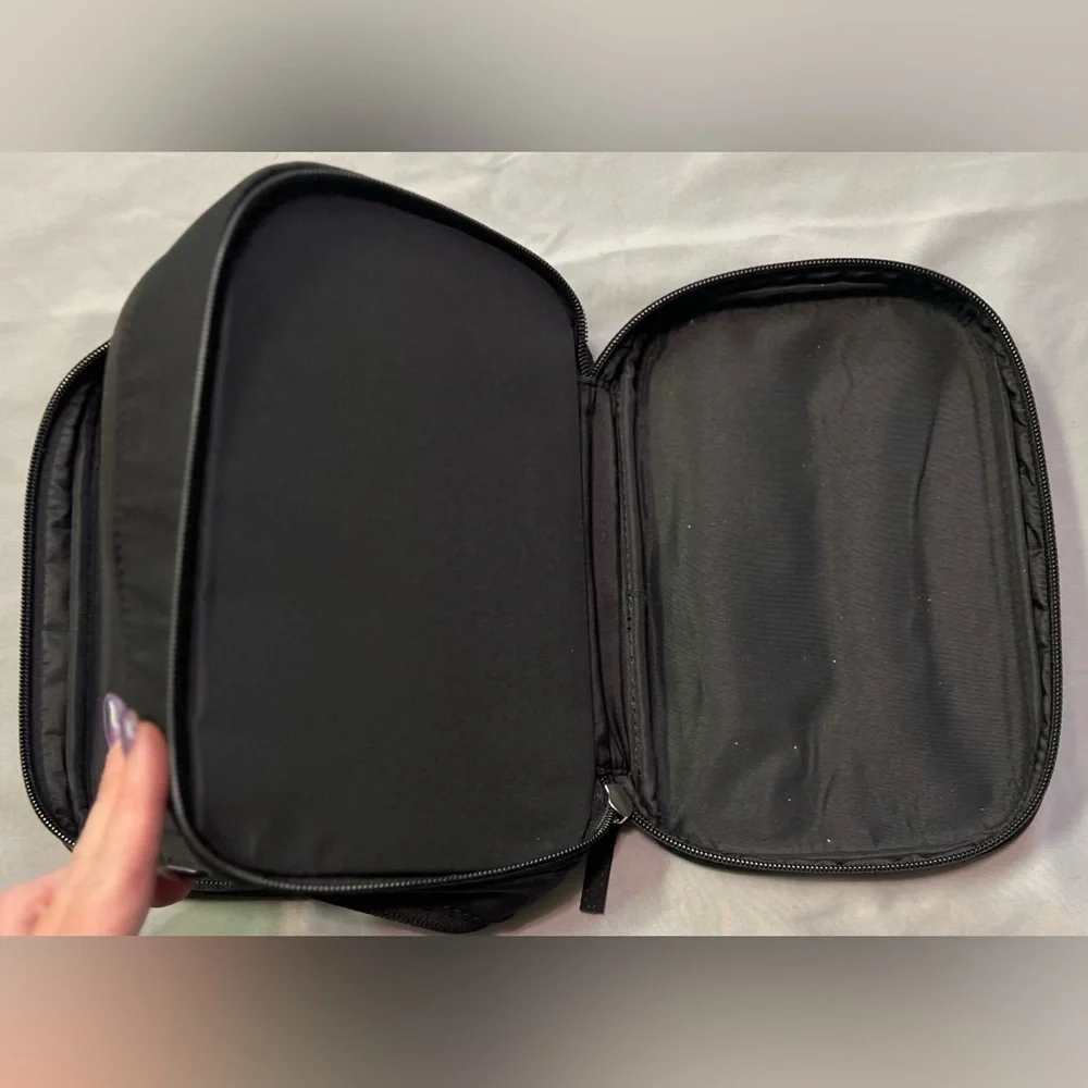 Prada Black Nylon Cosmetic Pouch Toiletry Case w/ Dust Bag